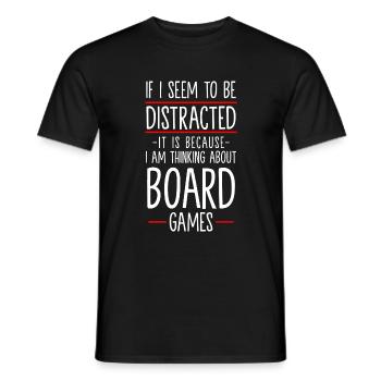 Board Game Strategist Player Card Game - Men's T-Shirt - black - Front - AI Model Male 178 light (178cm)