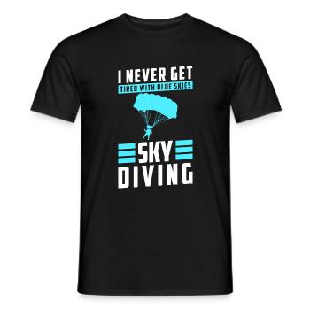 Sports aériens en parachute - T-shirt homme - noir - Devant - AI Model Male 178 light (178cm)