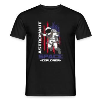 Astronaut Raumanzug Rakete - Männer T-Shirt - Schwarz - Vorne - AI Model Male 178 light (178cm)