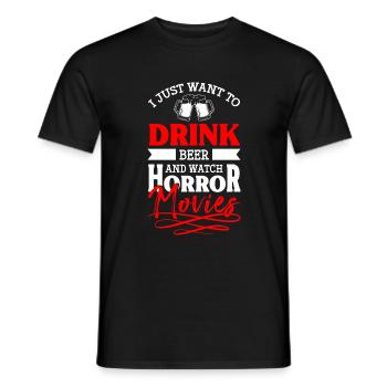 Cinéphiles Soirée cinéma Hollywood - T-shirt homme - noir - Devant - AI Model Male 178 light (178cm)