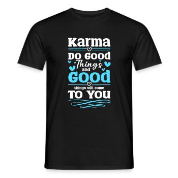 Le destin vit positivement - T-shirt homme - noir - Devant - AI Model Male 178 light (178cm)