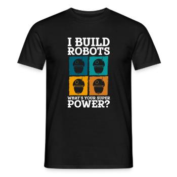 Android Electrique Cyborg - T-shirt homme - noir - Devant - AI Model Male 178 light (178cm)