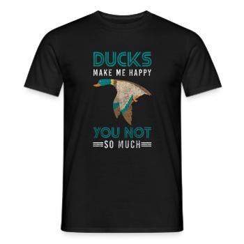 Entchen Badeente Schnabel Baden - Männer T-Shirt - Schwarz - Vorne - AI Model Male 178 light (178cm)