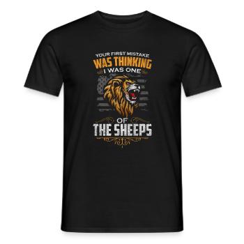 Léo Chasseur Majestueux - T-shirt homme - noir - Devant - AI Model Male 178 light (178cm)