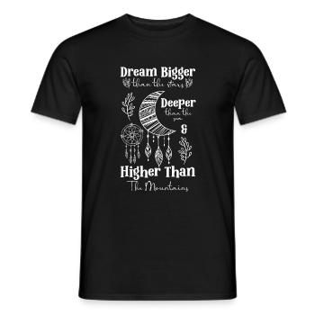 Dreams, Meditation, Love - Men's T-Shirt - black - Front - AI Model Male 178 light (178cm)
