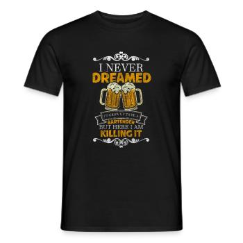 Cocktail Alkohol Shaker - Männer T-Shirt - Schwarz - Vorne - AI Model Male 178 light (178cm)