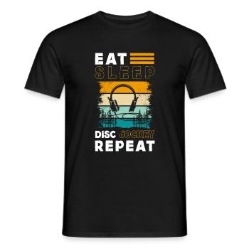 Music Disco Dancing Fun - Men's T-Shirt - black - Front - AI Model Male 178 light (178cm)