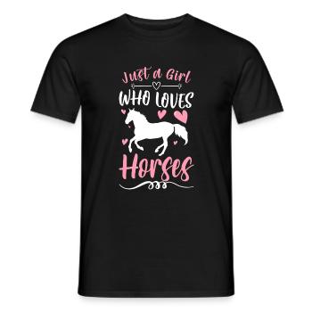 Pferd Reitsport Freundschaft - Männer T-Shirt - Schwarz - Vorne - AI Model Male 178 light (178cm)