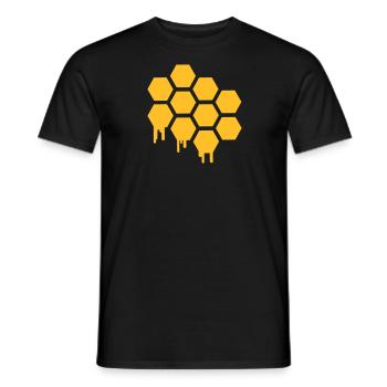 Wabe - Männer T-Shirt - Schwarz - Vorne - AI Model Male 178 light (178cm)