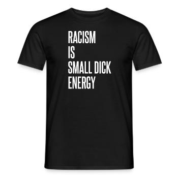 Racisme dit - T-shirt homme - noir - Devant - AI Model Male 178 light (178cm)