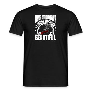 Grooming Hunde Hundepflege Friseur Schere Spruch - Männer T-Shirt - Schwarz - Vorne - AI Model Male 178 light (178cm)