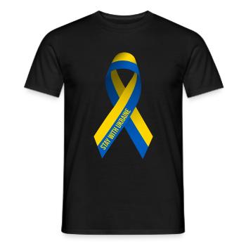 #StayWithUkraine - Men's T-Shirt - black - Front - AI Model Male 178 light (178cm)