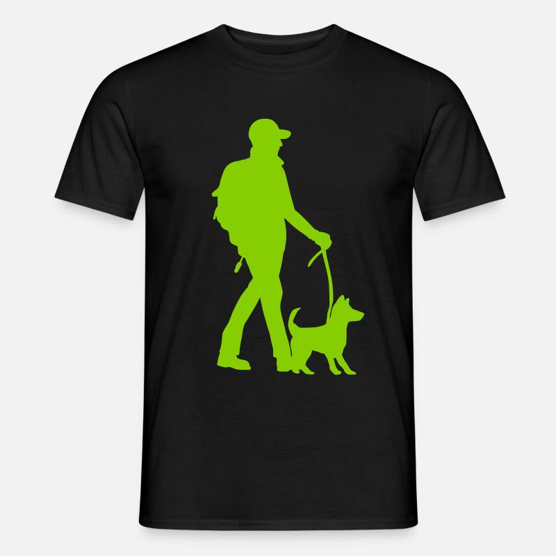 DOGWALKER MANN - Männer T-Shirt - Schwarz