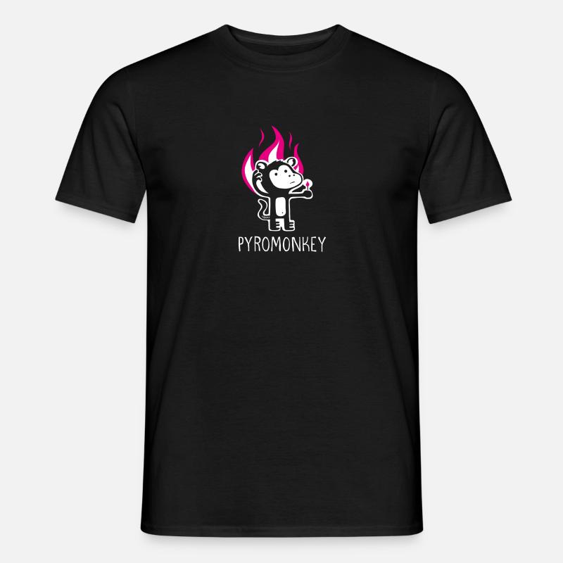 Pyromonkey - Männer T-Shirt - Schwarz