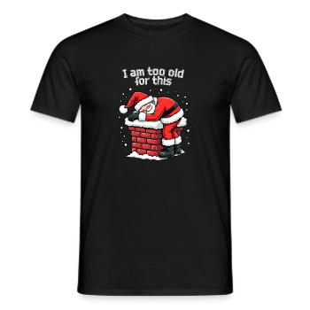 Weihnachtsbaum, Weihnachten, Santa, Schornstein - Männer T-Shirt - Schwarz - Vorne - AI Model Male 178 light (178cm)