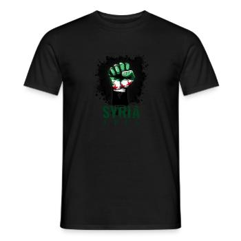 Free Syria Freies Syrien Hand Frauen - Männer T-Shirt - Schwarz - Vorne - AI Model Male 178 light (178cm)