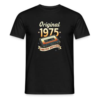 50ème Anniversaire Homme Femme 50 Ans 1975 Cadeau - T-shirt homme - noir - Devant - AI Model Male 178 light (178cm)
