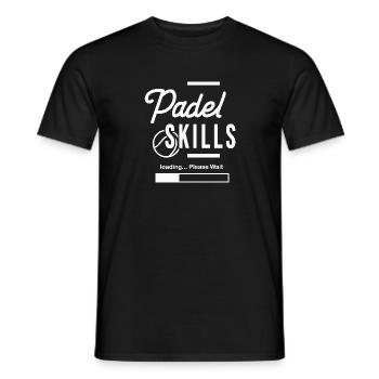 Padel Skills für Padel Tennis Spieler - Männer T-Shirt - Schwarz - Vorne - AI Model Male 178 light (178cm)