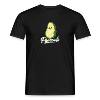 Papacado Schwangerschaft Avocado Vater Papa Baby - Männer T-Shirt - Schwarz - Vorne - AI Model Male 178 light (178cm)