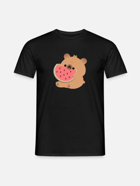 Capybara Watermelon - Men's T-Shirt - black