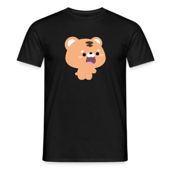 Le tigre nourrit l’amour partie 2 - T-shirt homme - noir - Devant - AI Model Male 178 light (178cm)