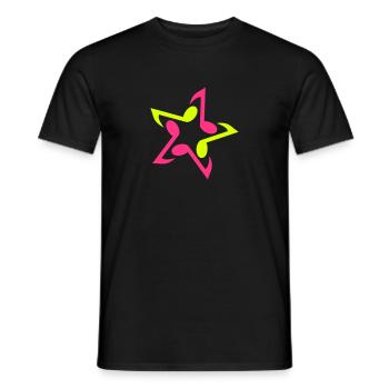 MUSIC STAR STERN AUS NOTEN - Männer T-Shirt - Schwarz - Vorne - AI Model Male 178 light (178cm)