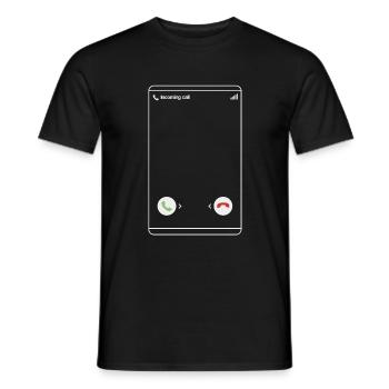 Eingehender Anruf - Incoming Call - Männer T-Shirt - Schwarz - Vorne - AI Model Male 178 light (178cm)