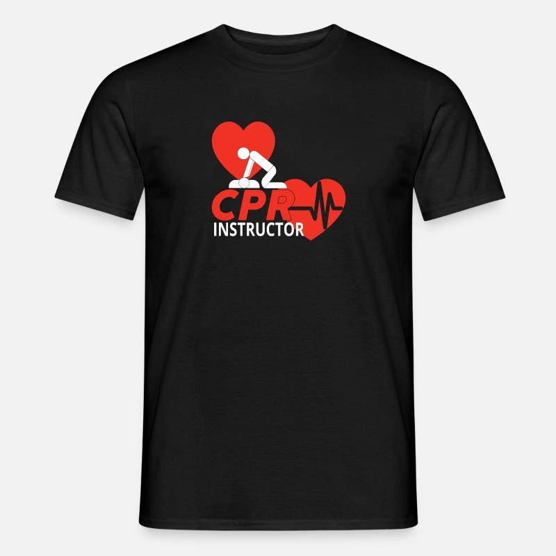 CPR INSTRUCTOR - Männer T-Shirt - Schwarz