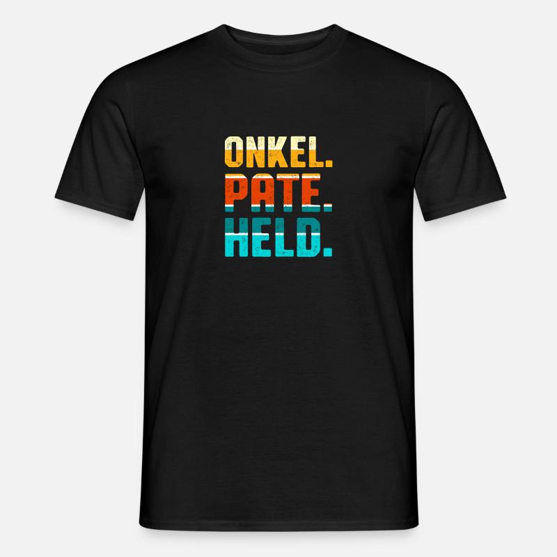 Onkel Pate Held - Männer T-Shirt - Schwarz
