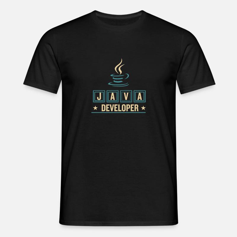 Java Developer Coffee Kaffee - Männer T-Shirt - Schwarz