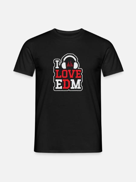 I Love Electro Dance Music EDM - Männer T-Shirt - Schwarz