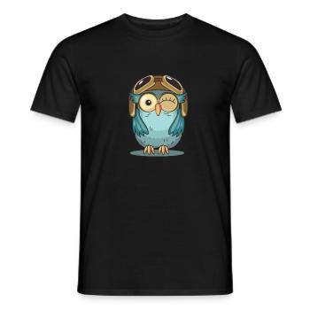 aviator - Men's T-Shirt - black - Front - AI Model Male 178 light (178cm)