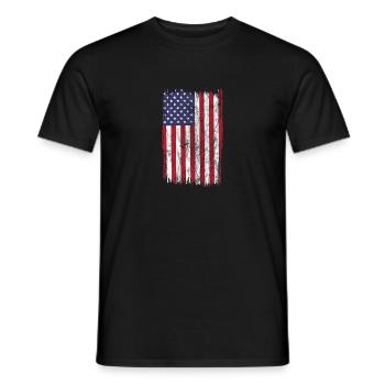 USA Flag United States of America Flag Gift - Men's T-Shirt - black - Front - AI Model Male 178 light (178cm)