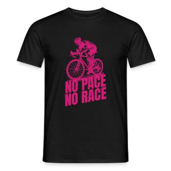 no pace no race - Men's T-Shirt - black - Front - AI Model Male 178 light (178cm)