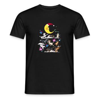 Christmas Cats Dogs Cadeaux De Noël - T-shirt homme - noir - Devant - AI Model Male 178 light (178cm)