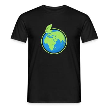 Gift for environmentalists student demo Earth - Men's T-Shirt - black - Front - AI Model Male 178 light (178cm)