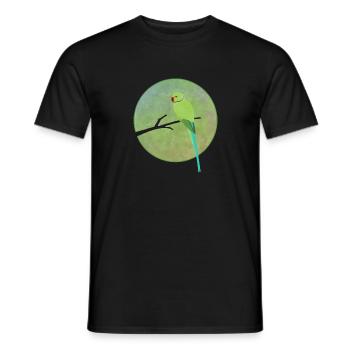 Collared Parakeet Alexander Parakeet Parakeet Parrot - Men's T-Shirt - black - Front - AI Model Male 178 light (178cm)