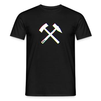 Schlägel & Eisen - Erzgebirge Mode et habillement - T-shirt homme - noir - Devant - AI Model Male 178 light (178cm)