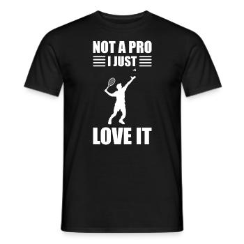 Badminton -Liebhaber Shuttlecock -Athlet - Männer T-Shirt - Schwarz - Vorne - AI Model Male 178 light (178cm)
