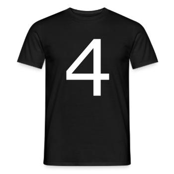 4 - Men's T-Shirt - black - Front - AI Model Male 178 light (178cm)