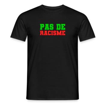 Pas de racisme! - T-shirt homme - noir - Devant - AI Model Male 178 light (178cm)