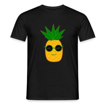 Festival d’été de l’ananas - T-shirt homme - noir - Devant - AI Model Male 178 light (178cm)