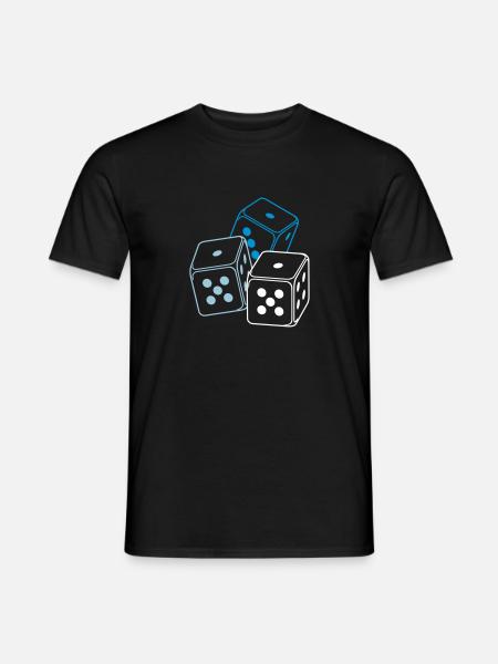drei Spielwürfel / bunco dices (3c) - Men's T-Shirt - black