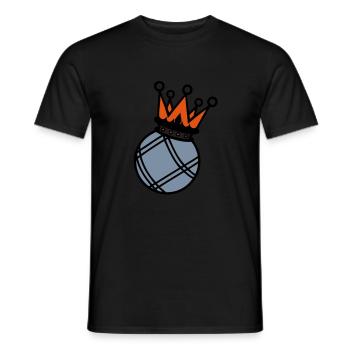 Krone König Krone Petanque boule1 - Männer T-Shirt - Schwarz - Vorne - AI Model Male 178 light (178cm)