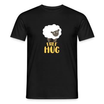 Hug Sheep - Men's T-Shirt - black - Front - AI Model Male 178 light (178cm)