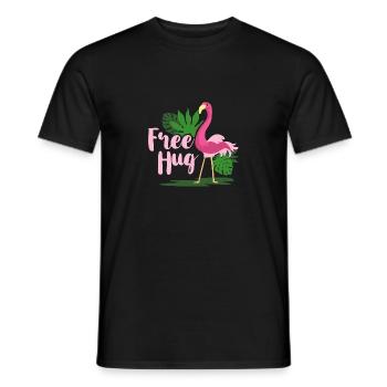 Embrace Flamingo - Men's T-Shirt - black - Front - AI Model Male 178 light (178cm)
