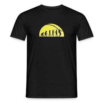 Conception de Tennis Evolution - T-shirt homme - noir - Devant - AI Model Male 178 light (178cm)