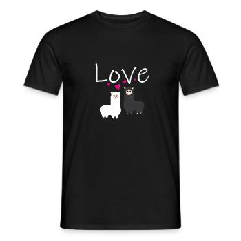 Alpaca love Alpaka - T-shirt homme - noir - Devant - AI Model Male 178 light (178cm)