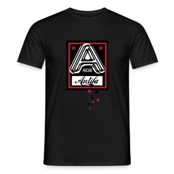 Antifa - Men's T-Shirt - black - Front - AI Model Male 178 light (178cm)