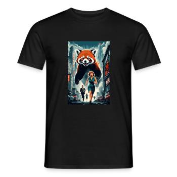Movie Poster: Blood Red Panda Massacre (1954) - Men's T-Shirt - black - Front - AI Model Male 178 light (178cm)